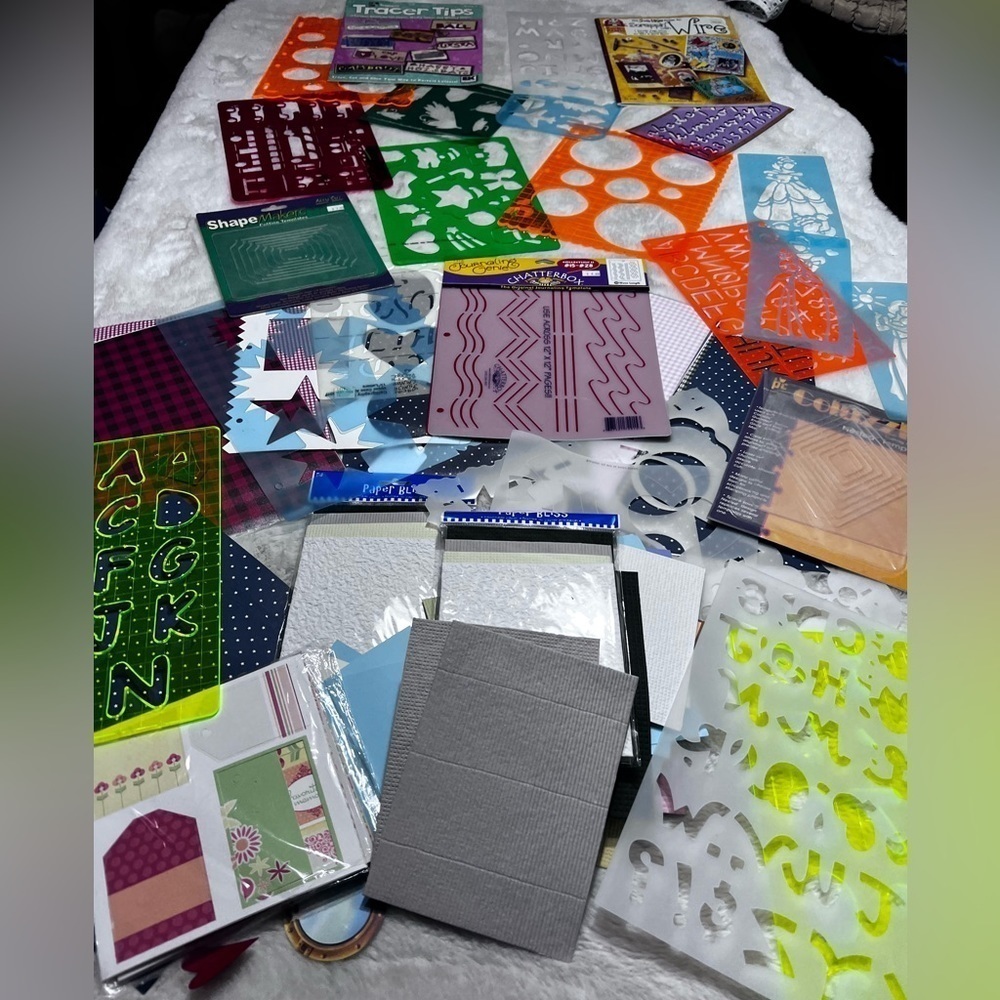 Stencil shape maker template scrapbook lot
